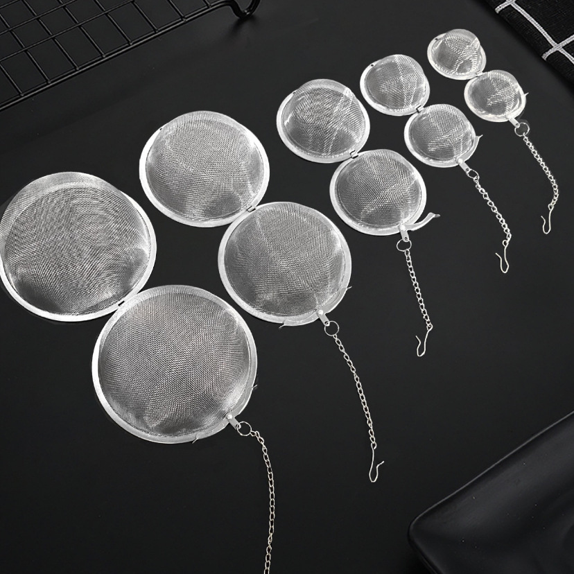 Assorted stainless steel mesh tea infusers
